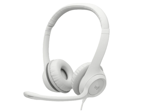 Наушники с микрофоном Logitech H390 белый 1.9м накладные USB оголовье (981-001288)