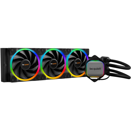 Водяное охлаждение для процессора/ Water Cooling System be quiet! PURE LOOP 2 FX 360mm (290W, 360mm, Black, ARGB/ Fans: 3x120mm, 52.3CFM, 34dBA, 2500RPM/ Pump 5500RPM, Rad thickness 27mm/ S: 1851, 170 (BW015)