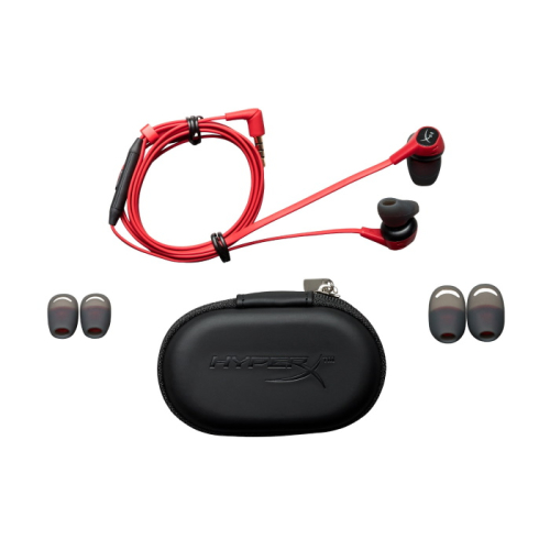 Наушники с микрофоном HyperX Cloud Earbuds красный/ черный 1.2м (HX-HSCEB-RD) фото 2