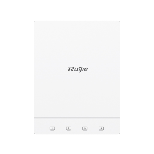 Ruijie Wall Plate Wi-Fi 6 (802.11ax) Access Point, standard size of 86-type faceplate, built-in antenna, dual-radio dual-band, support 574.5Mbps @2.4G and 1.2Gbps @5G, up to 4 spatial stre (RG-AP180)