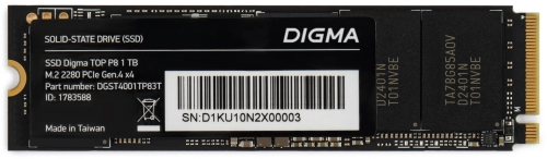 Накопитель SSD Digma PCIe 4.0 x4 1TB (DGST4001TP83T) Накопитель SSD Digma PCIe 4.0 x4 1TB DGST4001TP83T Top P8 M.2 2280 фото 2