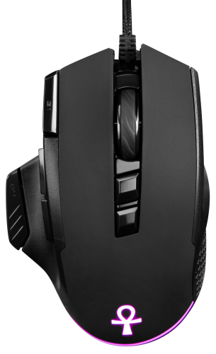 Мышь Оклик 727G ANUBIS черный оптическая (6400dpi) USB для ноутбука (9but) (1465489)