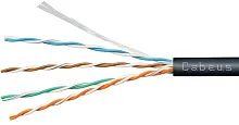 Кабель информационный Cabeus UTP-4P-Cat.5e-SOLID-OUT-LSZH-UV-100 кат.5E U/ UTP 4 пары LSZH универсальный 100м черный (2175550) (2175550#MLN)