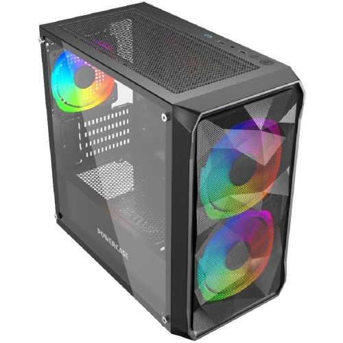 Powercase Mistral Micro A3B ARGB, Tempered Glass, 2x 140mm ARGB PWM+1x 120mm ARGB PWM, чёрный, mATX (CMMAB-A3)