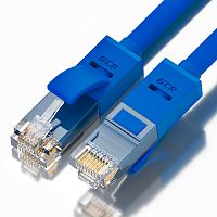 Greenconnect Патч-корд прямой 0.7m, UTP кат.5e, синий, позолоченные контакты, 24 AWG, литой, GCR-LNC01-0.7m, ethernet high speed 1 Гбит/ с, RJ45, T568B