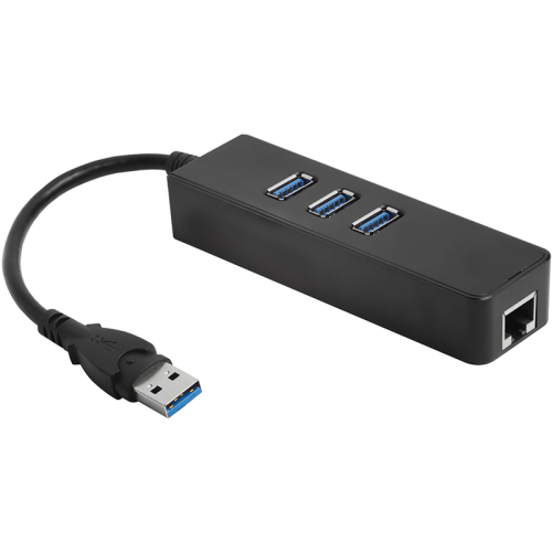 Greenconnect USB 3.0 Разветвитель на 3 порта + 10/ 100Mbps Ethernet Network GCR-AP04