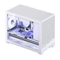 Корпус без блока питания/ Case JONSBO D32 PRO, Mini-Tower, TG, no fan, 2xUSB-A 3.2 + 1xUSB-C 3.2, mATX, mDTX, mITX White (D32 PRO WHITE)