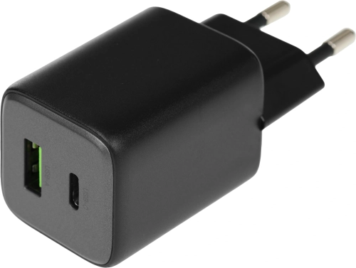 Сетевое зар./ устр. Hoco N41 Almighty Black 20W 3A (PD+QC+AFC) USB-A/ Type-C черный фото 3