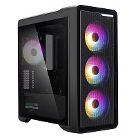 ZALMAN M3 PLUS RGB, MATX, BLACK, WINDOW, 2x3.5", 3x2.5", 1xUSB2.0, 1xUSB3.0, FRONT 3x120mm RGB, REAR 1x120mm
