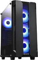 Chieftec Hunter, ATX Gaming case, w/Glass, 4xRGB fan (GS-01B-OP)