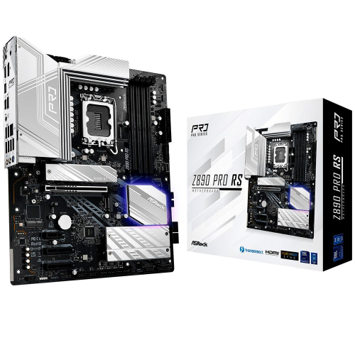 ASROCK Z890 PRO RS, LGA1851, Z890, 4*DDR5, 4*SATA, 4*M.2, 3*USB 3.2, 4*USB 2.0, 2*Type-C, 1*PCIx16, 2*PCIx4, 1*M.2 (Key E), HDMI+DP, ATX