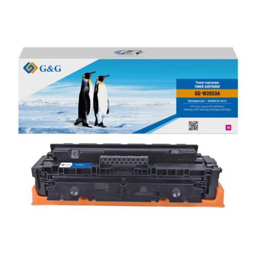 Тонер-картридж G&G GG-W2033A пурпурный 2100 страниц для HP Color LaserJet Pro M454dn/ dw, MFP479dw/ fdn/ fdw