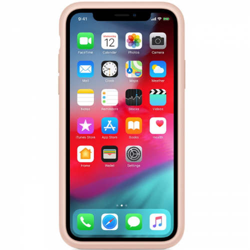 Чехол Apple Smart Battery Case для iPhone XS силикон розовый песок (MVQP2ZM/A) фото 2
