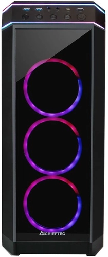 Корпус Chieftec Stallion II черный без БП ATX 4x120mm 1xUSB2.0 2xUSB3.1 audio bott PSU (GP-02B-UC-OP) фото 3