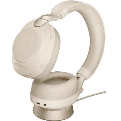 Гарнитура Jabra Evolve2 85, Wireless, Link380c UC Stereo Stand Beige (28599-989-888) фото 2