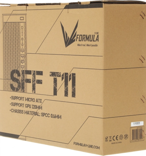Корпус Formula SFF T11 черный без БП mATX 2xUSB2.0 2xUSB3.0 audio bott PSU фото 3