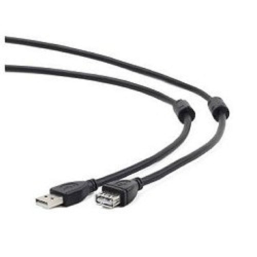 Gembird/ Cablexpert CCF2-USB2-AMAF-15 USB 2.0 Pro Кабель , AM/ AF, 4.5м, экран, 2феррит.кольца, черный, пакет