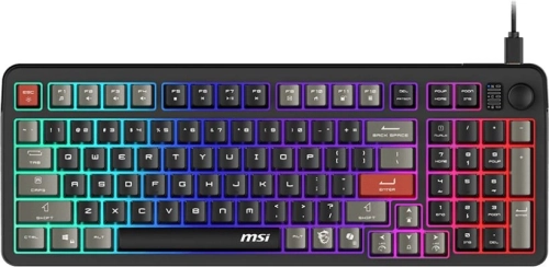 клавиатура Keyboard MSI FORGE GK110, Wired, membrane Keyboard, multi-colour LED backlighting, 26 Key Anti-ghosting Capability, Black (S11-04RU258-HH9)