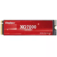 Твердотельный накопитель/ Kingspec SSD XG7000 2280, 2048GB, M.2(22x80mm), NVMe, PCIe 4.0 x4, 3D NAND, R/W 7400/6400MB/s, IOPs 700 000/600 000, TBW 1200, DWPD 0.89, with Heat Sink (3 года) (XG7000-2TB 2280)