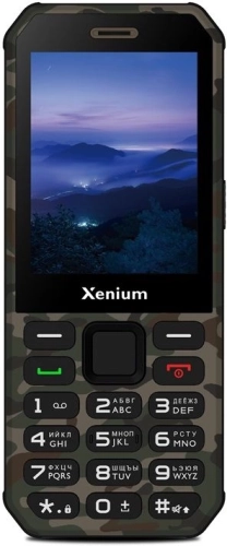 Мобильный телефон XENIUM X300 зеленый моноблок 1.77
