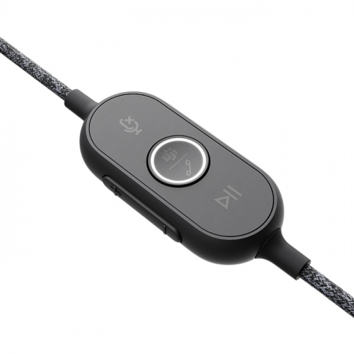 Гарнитура Logitech Headset Zone Wired Teams Graphite, USB, Black (981-000870) фото 3