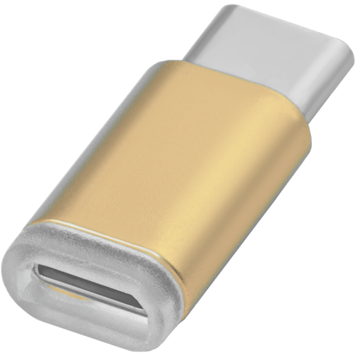Greenconnect Переходник USB Type C на micro USB 2.0, M/F, Greenconnect, золотистый, GCR-UC3U2MF-G