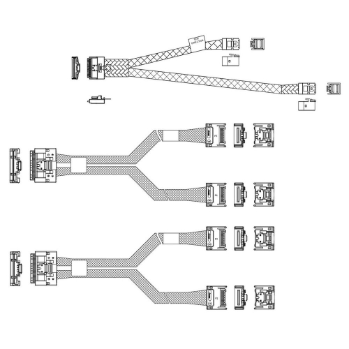 Кабель/ ESC8000(A) RAID CABLE KIT/SUPPORT NVME/SATA/SAS (90SKS000-M2PAN0)