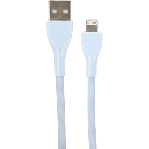 PERFEO Кабель USB A вилка - Lightning вилка, 2.4A, голубой, силикон, длина 1 м., ULTRA SOFT (I4333)