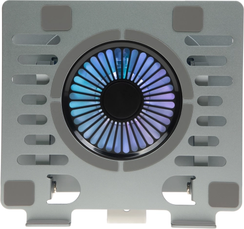 Подставка для ноутбука Digma D-NCP170-1xRGB110-360 17 240x230x50мм 28дБ 2xUSB 1x 110ммFAN 940г Fan-control алюминий серый