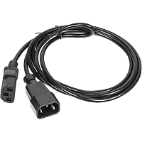 Cable with connector C13 - C14 on wire PVC 3 * 1.00 3.0 meter. black (PVC-AP 3X1.0 C13C14 3M)