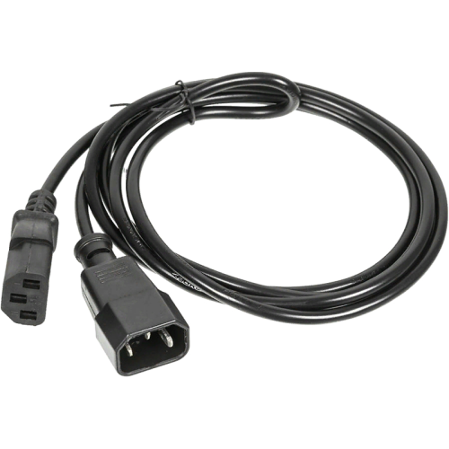 Cable with connector C13 - C14 on wire PVC 3 * 1.00 3.0 meter. black (PVC-AP 3X1.0 C13C14 3M)
