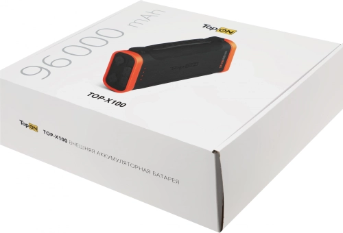 Мобильный аккумулятор TopON TOP-X100 96000mAh Qualcomm Quick Charge 3.0, Power Delivery, Qi, PPS 184W 3A черный/ оранжевый (102705) фото 28