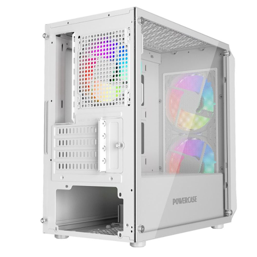 Powercase Mistral Micro A3B ARGB, Tempered Glass, 2x 140mm ARGB PWM+1x 120mm ARGB PWM, белый, mATX (CMMAW-A3) фото 6