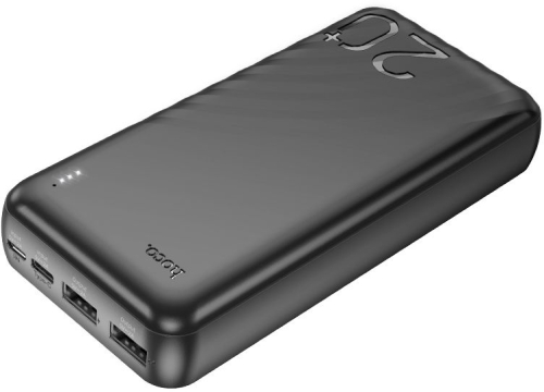 Мобильный аккумулятор Hoco J123A Element 20000mAh 2A 2xUSB-A черный фото 2