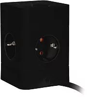 Сетевой удлинитель Buro BU-PTE4.1UC-B 1.5м (4 розетки) черный (коробка)