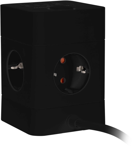 Сетевой удлинитель Buro BU-PTE4.1UC-B 1.5м (4 розетки) черный (коробка)