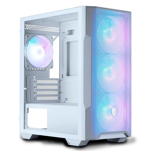 Корпус MSI MAG FORGE M100R WHITE Mini-Tower, MATX, 1xUSB 3.0, 2xUSB 2.0, 4x120mm ARGB Fan, ARGB Control Board, Tempered Glass Window, Brown Box (932220) (306-7G20W21-HH9 / 306-7G20W23-HH9)