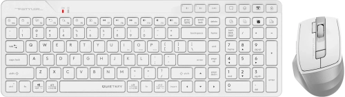 Клавиатура + мышь A4Tech Fstyler FB2800C Air2 White клав:белый/ серый мышь:белый/ серый USB беспроводная Bluetooth/ Радио slim (2076752) (2076752#MLN)