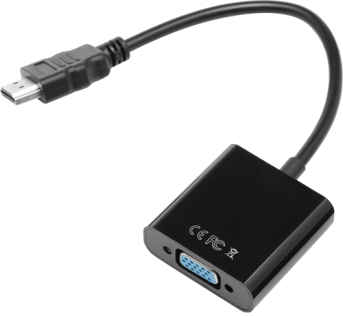 Переходник аудио-видео Premier 5-983 HDMI (m)/VGA (f)/Jack 3.5 (f) 0.15м. белый