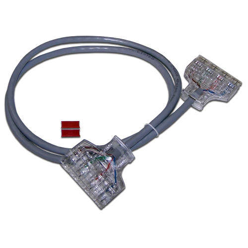Патч-корд 110 тип - 110 тип, кат. 6, 2 м, серый, LANMASTER LAN-P4-P4-2.0/6