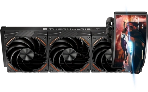 Система водяного охлаждения Thermalright Rainbow Vision 360 Turbo ARGB Soc-AM5/AM4/1200/1700/1851 черный 4-pin 44.7dB Al LCD Ret (R-VISION-TURBO-360-BL-ARGB)