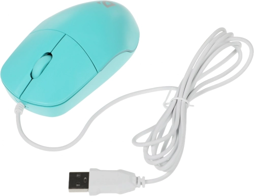 Мышь проводная AZORA MB-241 голубая 52243 DEFENDER фото 4