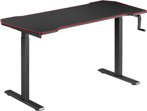 Стол для компьютера Cactus CS-MDL-BK механический столешница МДФ черный красный каркас черный