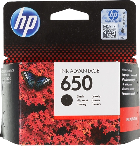 Картридж струйный HP 650 CZ101AE/AK черный для HP DJ IA 2515 без чипа