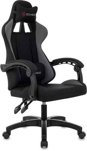 Кресло игровое Zombie Void черный/ серый с подголов. крестов. пластик (ZOMBIE VOID G)