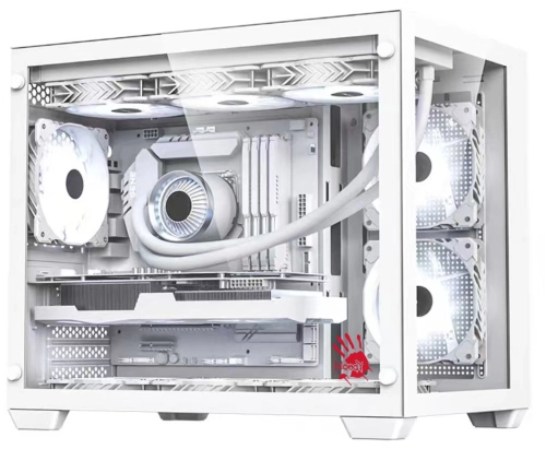 Корпус Bloody BD-CC108 белый без БП mATX 9x120mm 2xUSB3.0 audio bott PSU (BD-CC108-WH)