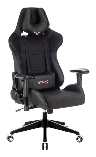 Кресло игровое Zombie VIKING 4 AERO Edition черный ткань/ эко.кожа с подголов. крестов. пластик (VIKING 4 AERO BLACK)