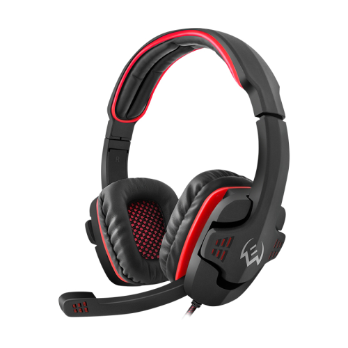 Игровые стереонаушники с микрофоном SVEN AP-G855MV, черный-красный (SV-015640)