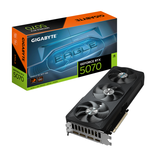 Видеокарта Gigabyte RTX5070 EAGLE OC SFF 12GB GDDR7 192bit 3xDP HDMI 3FAN RTL (GV-N5070EAGLE OC-12GD)