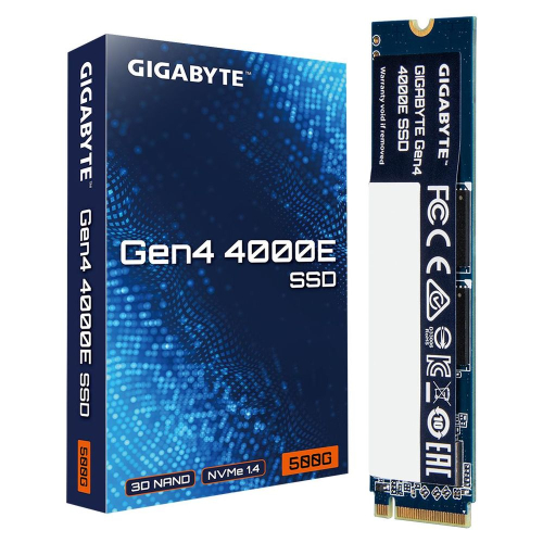 Твердотельный накопитель SSD Gigabyte M.2 2280 500GB Gen4 4000E SSD PCI Express 4.0x4, NVMe 1.4, 3600/ 3000, MTBF 1.5M, 3D NAND, 300TBW, RTL (G440E500G)